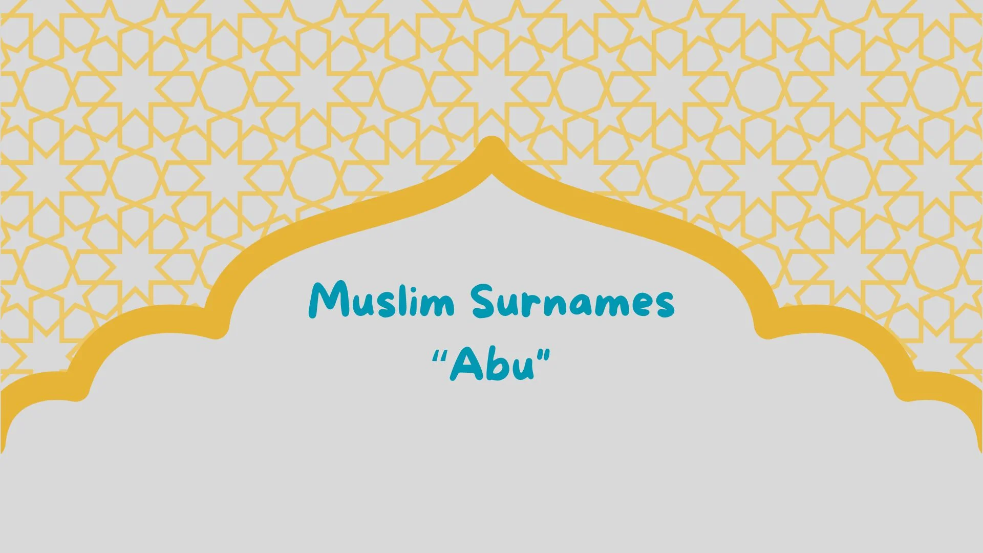 Muslim surnames with the prefix Abu