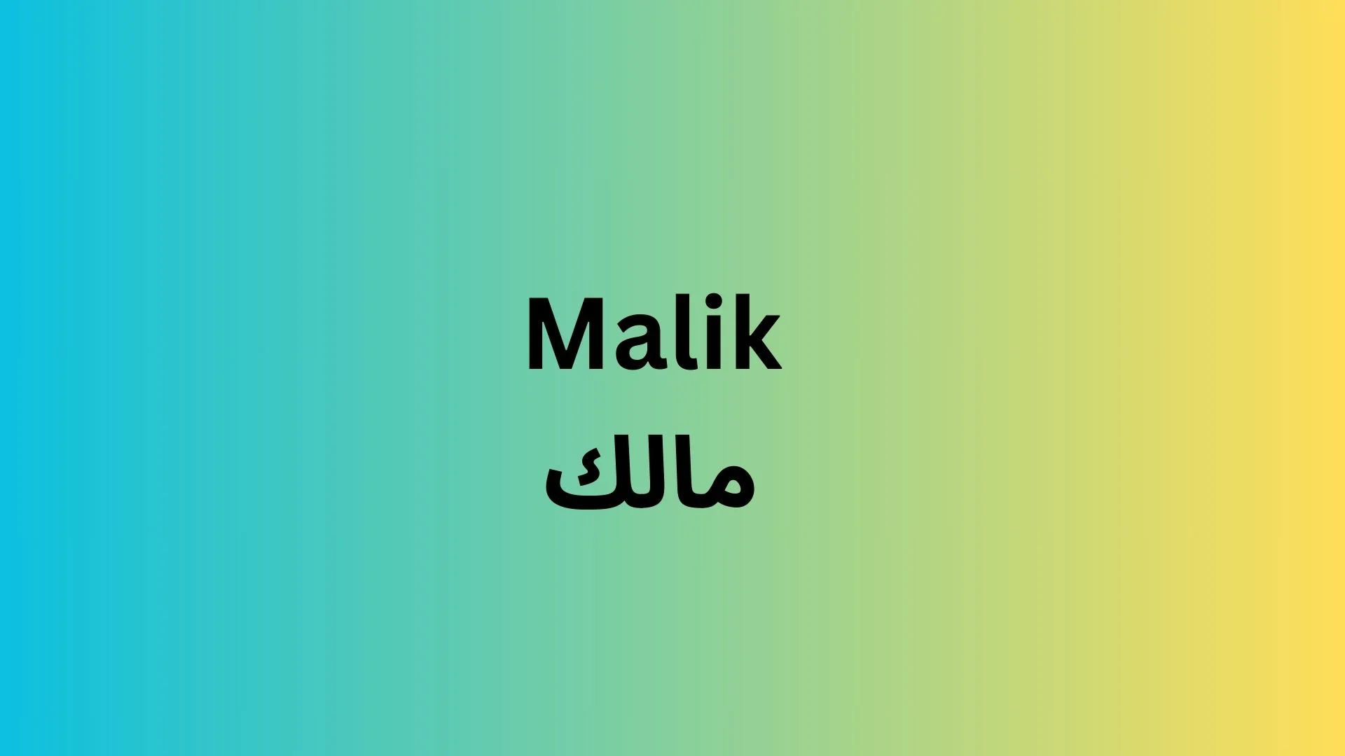 Muslim Surnames Derived from Malik