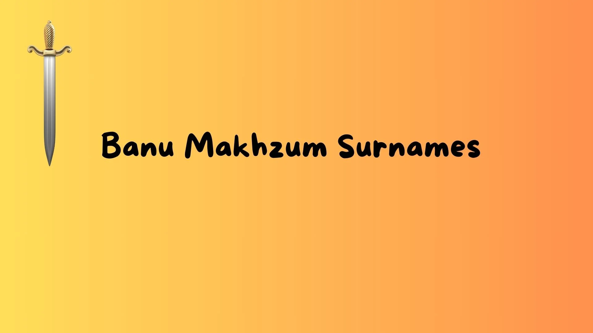 Surnames from Banu Makhzum