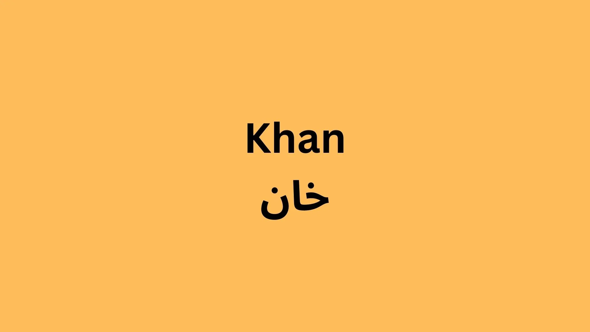 Muslim Surnames Derived from Khan