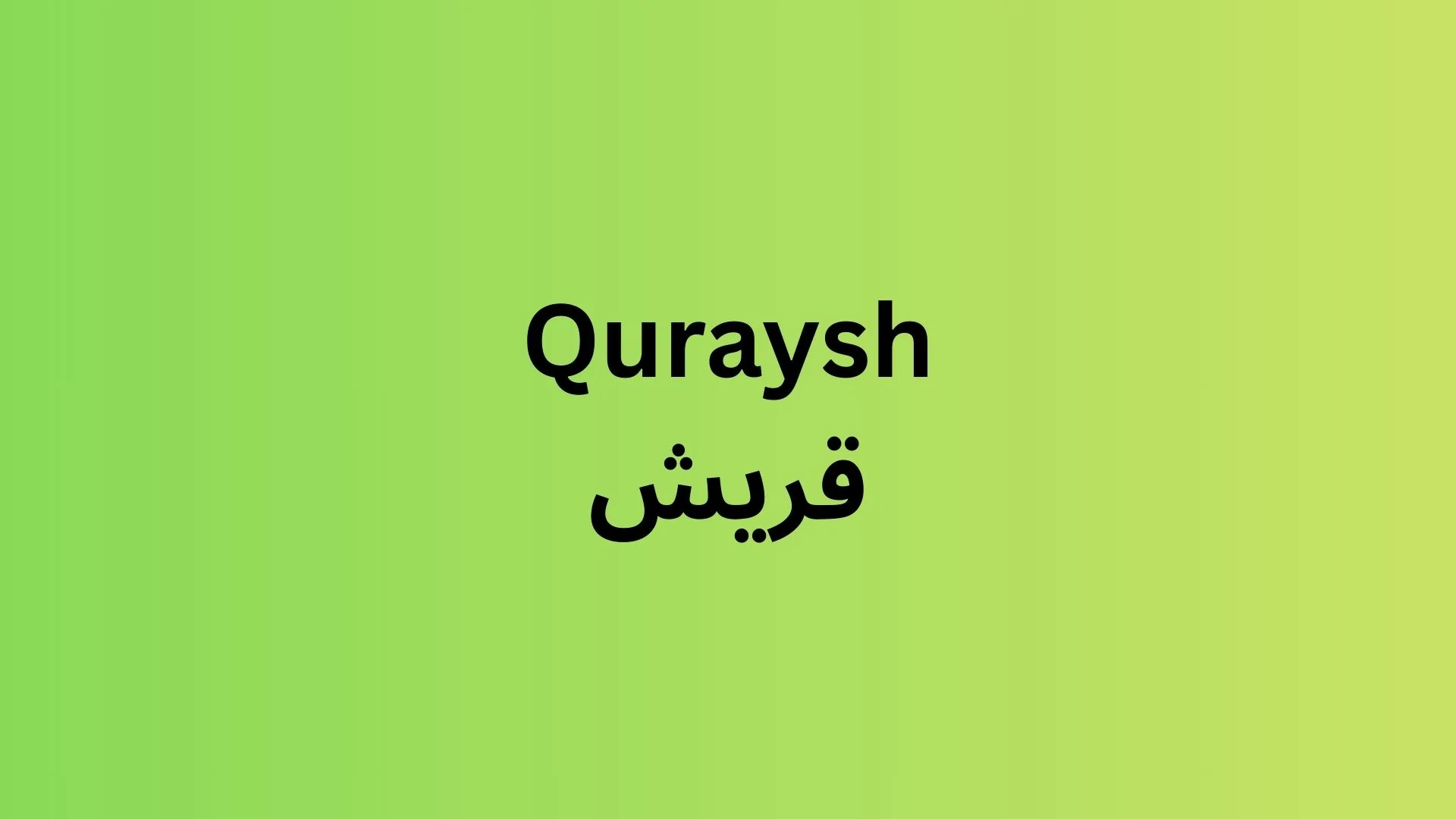Quraysh Surnames