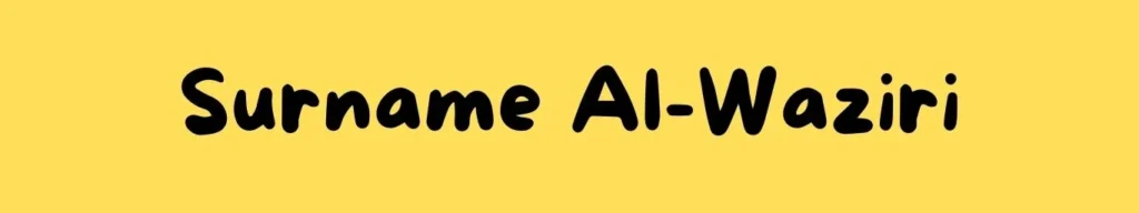 Surname Al Waziri